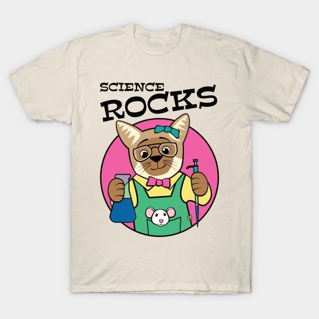 Science Rocks Siamese Cat T-Shirt by Sue Cervenka